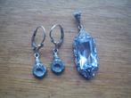 très bel ensemble pendentif et boucles d'oreilles argent, Enlèvement ou Envoi, Utilisé, Argent, Argent