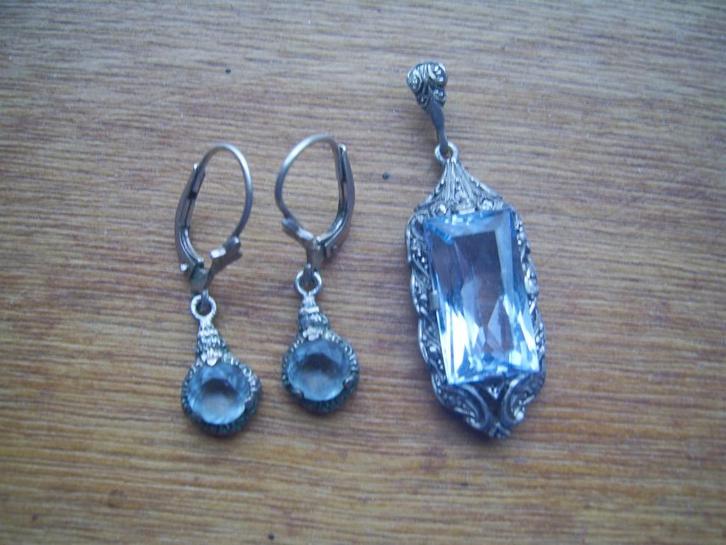 très bel ensemble pendentif et boucles d'oreilles argent, Bijoux, Sacs & Beauté, Pendentifs, Utilisé, Argent, Argent, Enlèvement ou Envoi