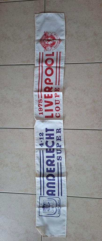 Écharpe vintage de la Coupe UEFA Anderlecht — Liverpool 1978, Vêtements | Hommes, Bonnets, Écharpes & Gants, Écharpe, Enlèvement ou Envoi