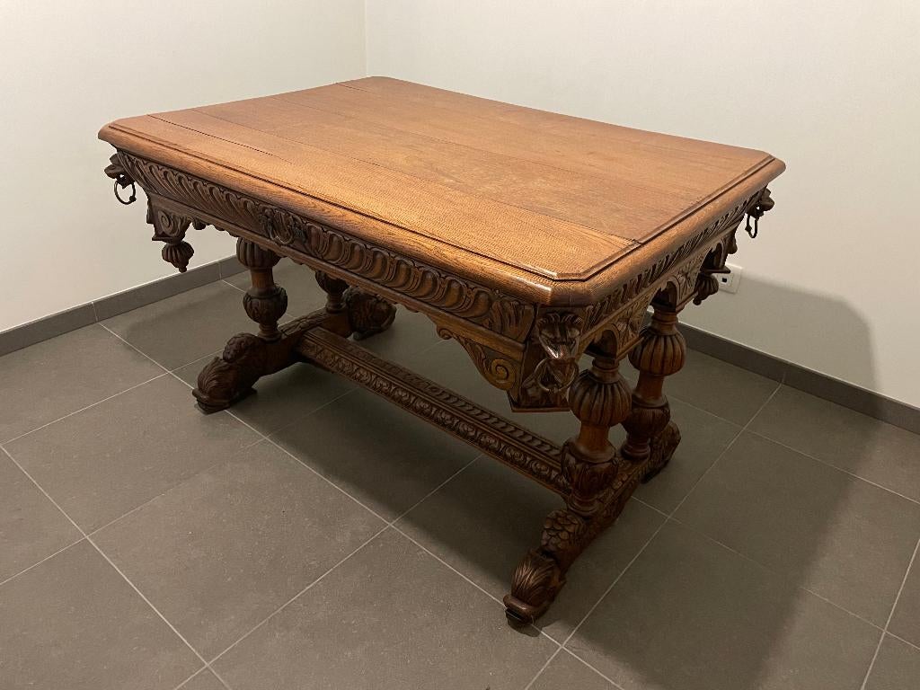 Antiek bureau met 3 stoelen, Antiek en Kunst, Ophalen