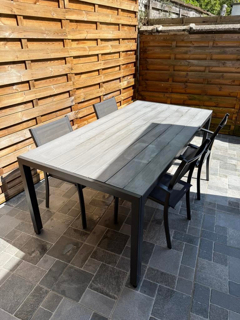 Table de jardin + 4 chaises, Jardin & Terrasse, Tables de jardin, Enlèvement, Comme neuf