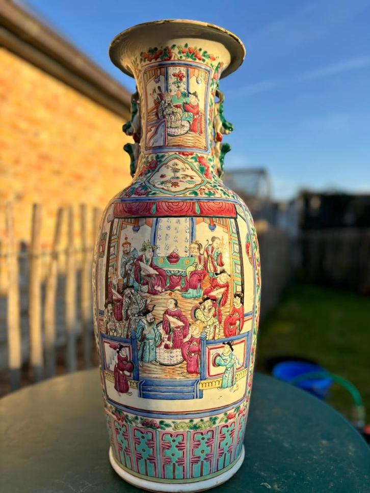 Vase Famille Rose « Rose Canton », Antiquités & Art, Antiquités | Vases, Enlèvement