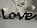 Décoration design Love en bois noir :, Enlèvement ou Envoi, Utilisé