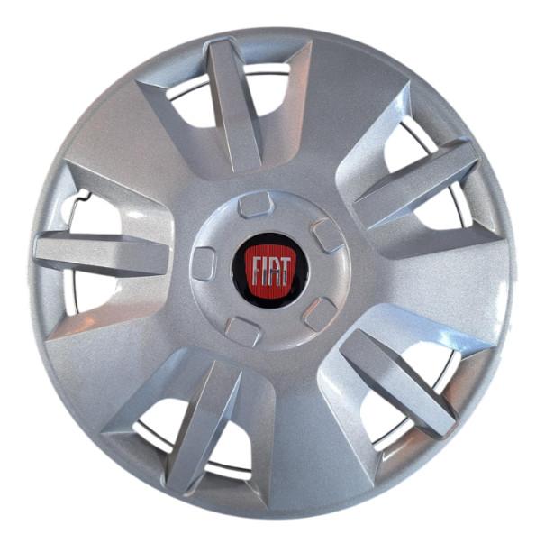 Wieldoppen Fiat Ducato Rood 15 inch Zwart Logo (set van 4