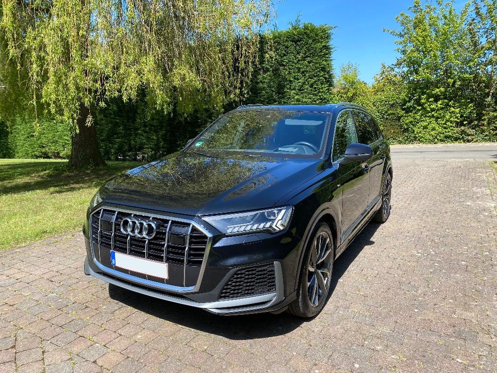 Audi Q7 S line 55 TFSI e quattro 280(381) kW(ch) tiptronic, Euro 6, 2995 cc, Zwart, Leder