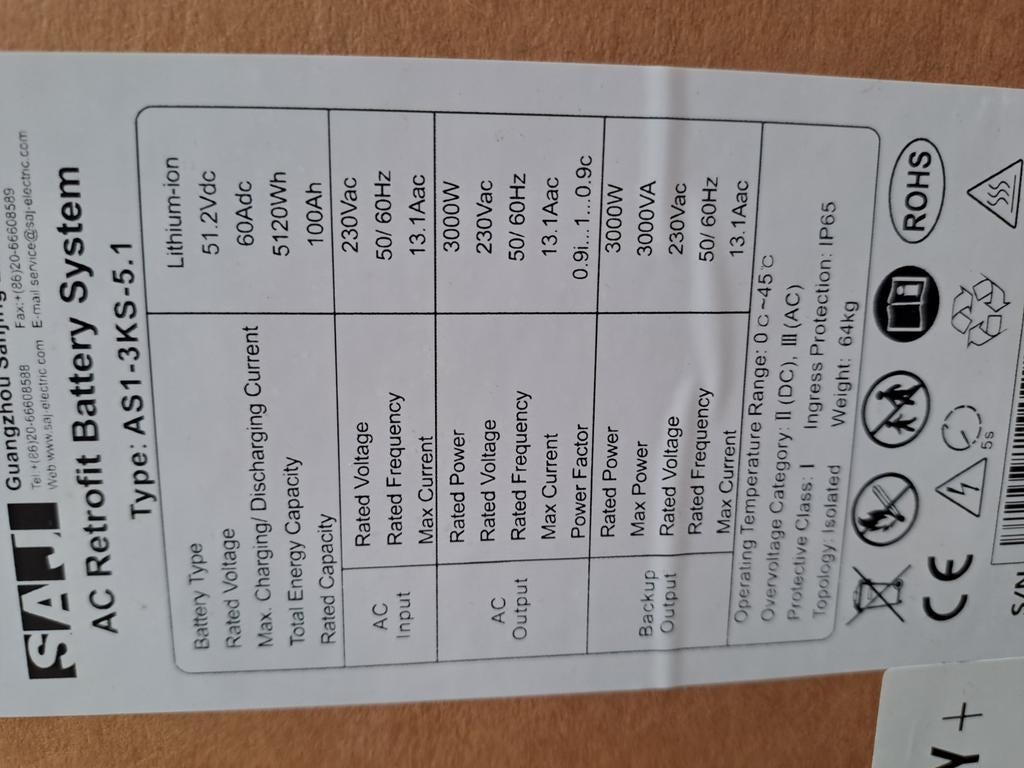 Batterie domestique pour panneaux solaires 5 kw neuve dans l, Enlèvement