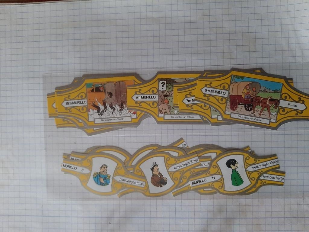 Kuifje sigarenbanden 10 tal reeksen, Verzamelen, Overige Verzamelen, Verzenden