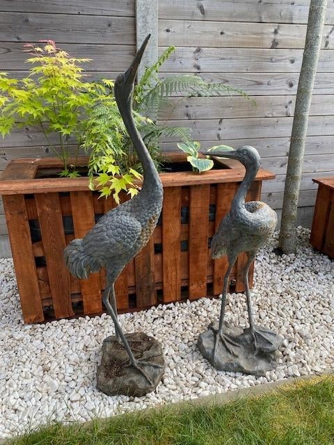 bronzen reigers, Tuin en Terras, Ophalen