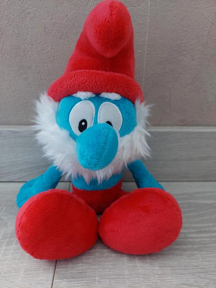 Knuffel Grote smurf, Verzamelen, Smurfen, Zo goed als nieuw, Poppetje, Figuurtje of Knuffel, Grote Smurf, Ophalen of Verzenden