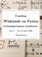 Coaching Wiskunde en Fysica voor toelatingsexamen (tand)arts, Diensten en Vakmensen, Bijles, Privé-les en Taalles, Bijles