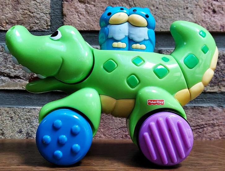 Stappende krokodil - Fisher Price - Uitstekende staat, Kinderen en Baby's, Speelgoed | Fisher-Price, Zo goed als nieuw, Duw- of Trekspeelgoed