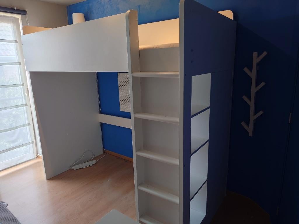 SMÅSTAD hoogslaper wit 90x200, Ophalen, Eenpersoons, Zo goed als nieuw, 200 cm