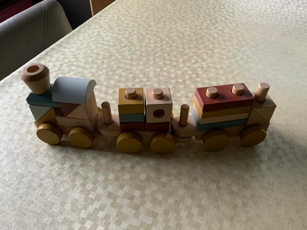 Joli train en bois, Enlèvement, Comme neuf, Jouet à Pousser ou Tirer