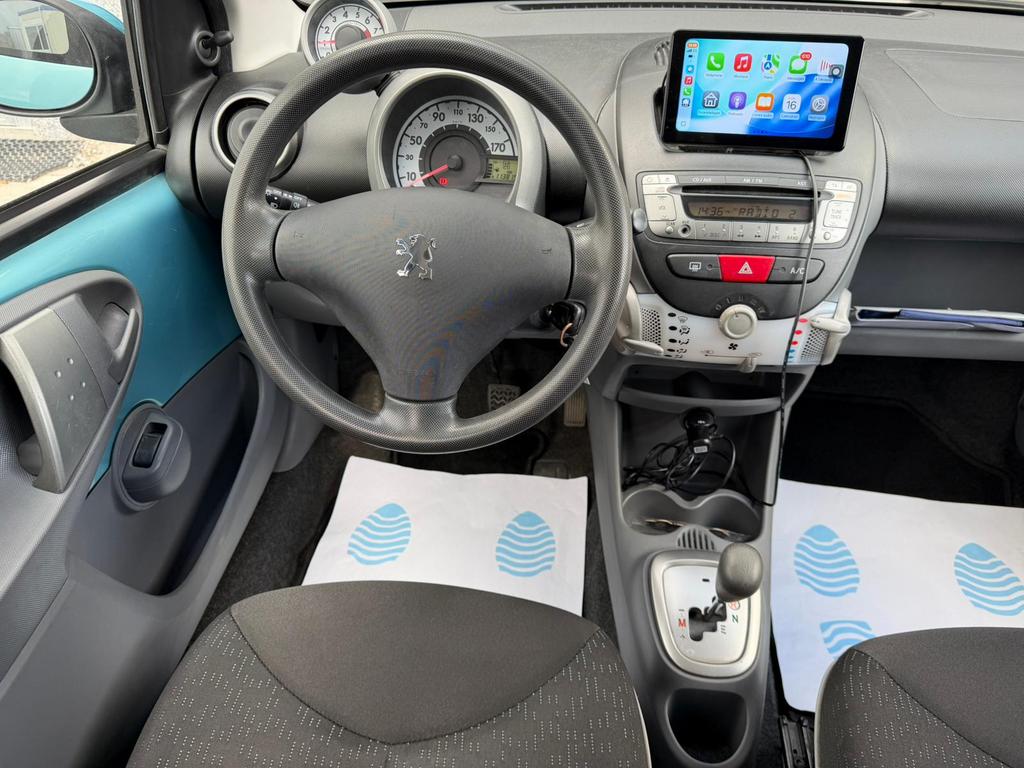 Peugeot 107 1.0 Essence 2011 EURO 5 AUTOMATIQUE, Auto's, Peugeot, Automaat, Euro 5, Blauw, Android Auto