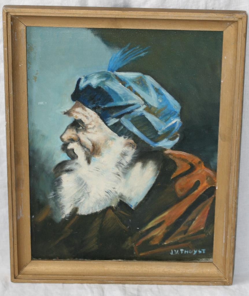 JV Thuyst Schilderij Olie op paneel Gesigneerd, Enlèvement ou Envoi