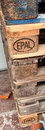 5 europaletten te koop, Ophalen, Gebruikt, Minder dan 25 mm, Grenen
