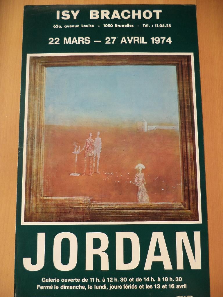 1974 litho affiche poster Vasilije Jordan Gal. Isy Brachot, Ophalen of Verzenden