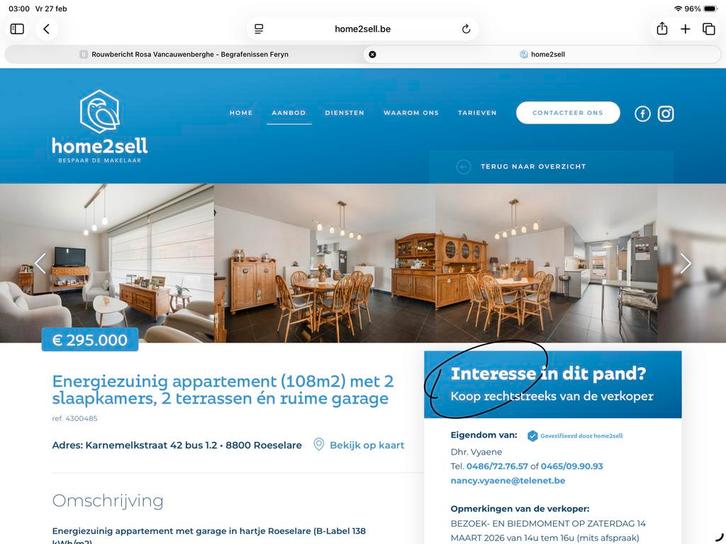 Appartement te koop hartje roeselare, Immo, Maisons à vendre, Province de Flandre-Occidentale, Jusqu'à 200 m², Appartement, Ventes sans courtier