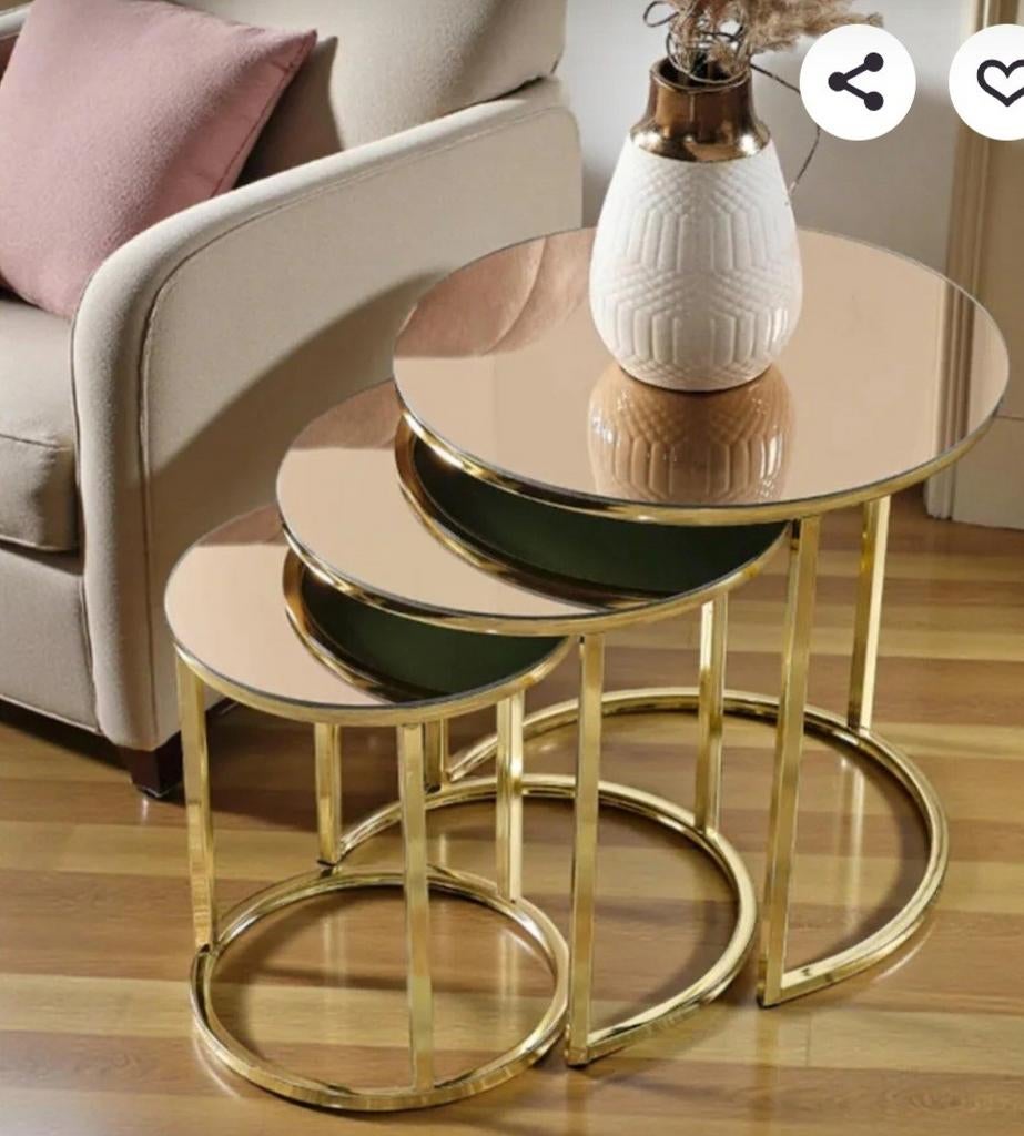 3 tables d'appoint dorée de chez maison du monde, Enlèvement