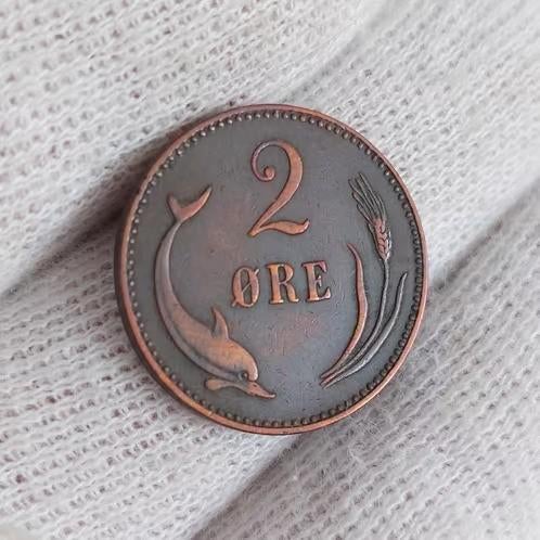 Munt / Denemarken / Christian IX / 2 Ore / 1894, Ophalen of Verzenden, Losse munt