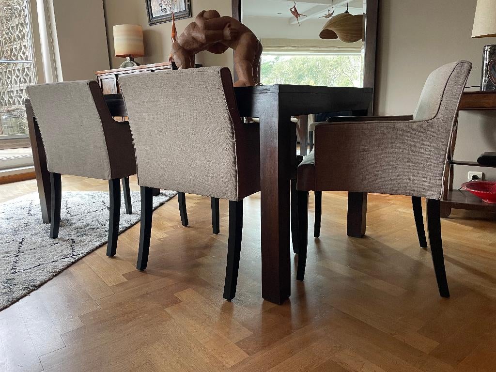 fauteuils de table avec accoudoirs, Maison & Meubles, Fauteuils, Moins de 75 cm, Contemporain, Enlèvement, Utilisé