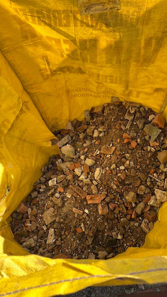 gratis steenpuin, Tuin en Terras, Grind, Keien en Split, Ophalen, Zo goed als nieuw