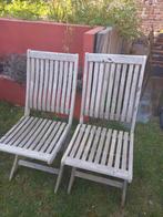Lot 2 chaises pliable. Teck .  top qualité
