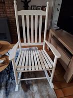 Schommel stoel met twee gratis ronde tapijtje, Huis en Inrichting, Ophalen, Wit