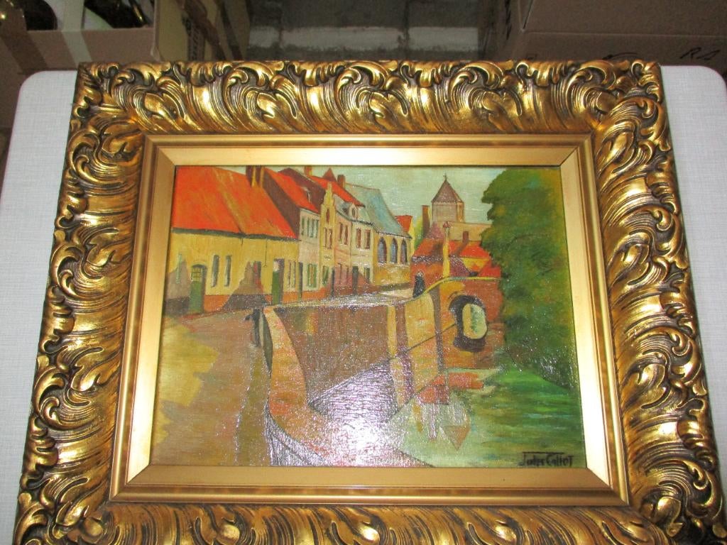 schilderij gesigneerd Jules Callot, Ophalen of Verzenden