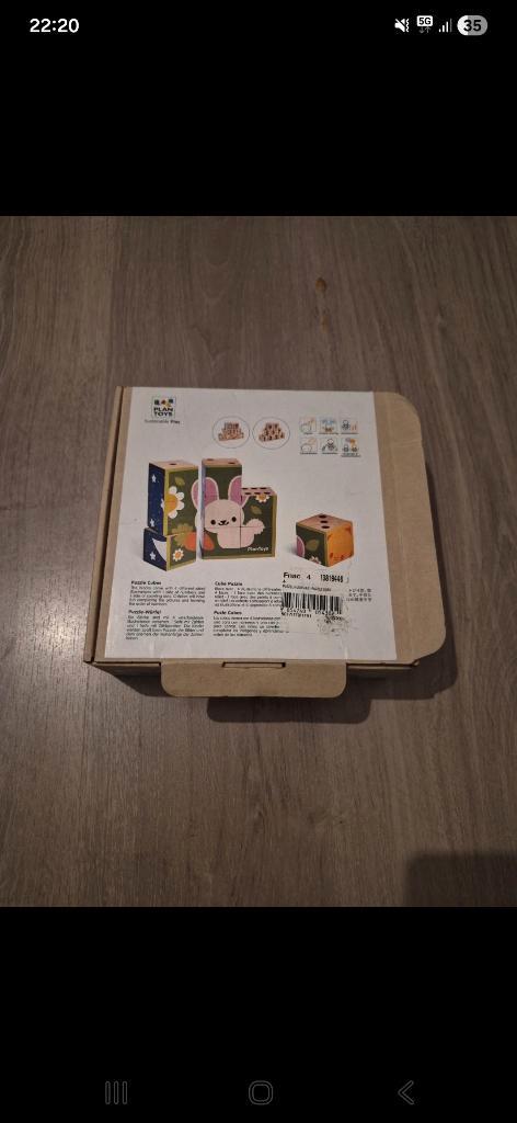 PlanToys Puzzle Cubes, Enfants & Bébés, Jouets | Jouets en bois, Comme neuf, Autres types, Enlèvement