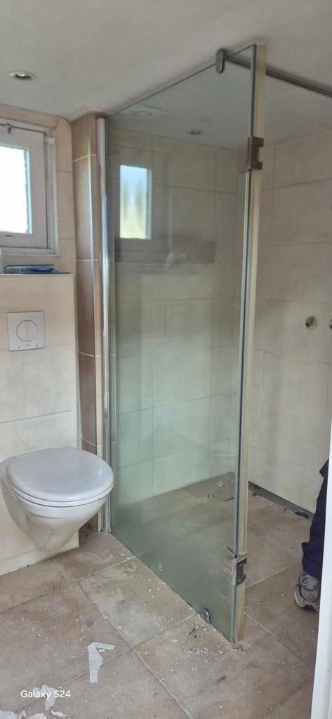Douchewand douche glas inloopdouche, Maison & Meubles, Salle de bain | Salle de bain complète, Enlèvement