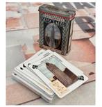 SkyScraper Wolkenkrabbers speelkaarten blik zilveren rand, Ophalen of Verzenden, Zo goed als nieuw, Speelkaart(en)