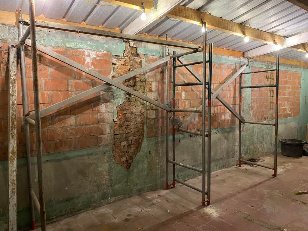 Stelling - steigers, Doe-het-zelf en Bouw, Steigers, Ophalen, Gebruikt, Gevelsteiger, 2 tot 5 meter