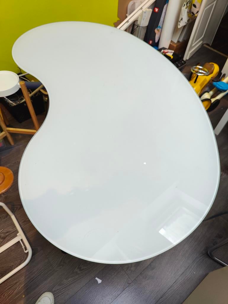 Table Ikea verre trempé, Maison & Meubles, Enlèvement, Utilisé