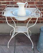 Table vasque ancienne, pieds en fer forgé, Antiquités & Art, Enlèvement