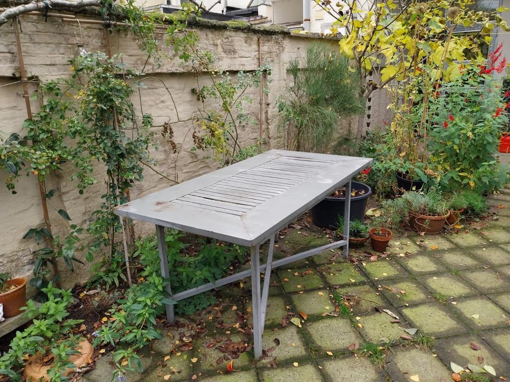Table de jardin galvanisée, Jardin & Terrasse, Tables de jardin, Enlèvement, Utilisé, Rectangulaire, Métal