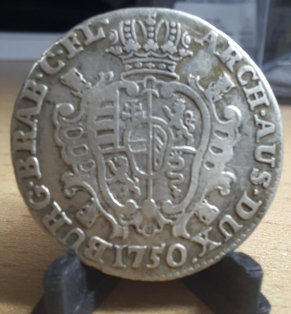 Schelling - 1750 - Antwerpen. @75€, Postzegels en Munten, Munten | België, Zilver, Ophalen of Verzenden, Losse munt, Zilver