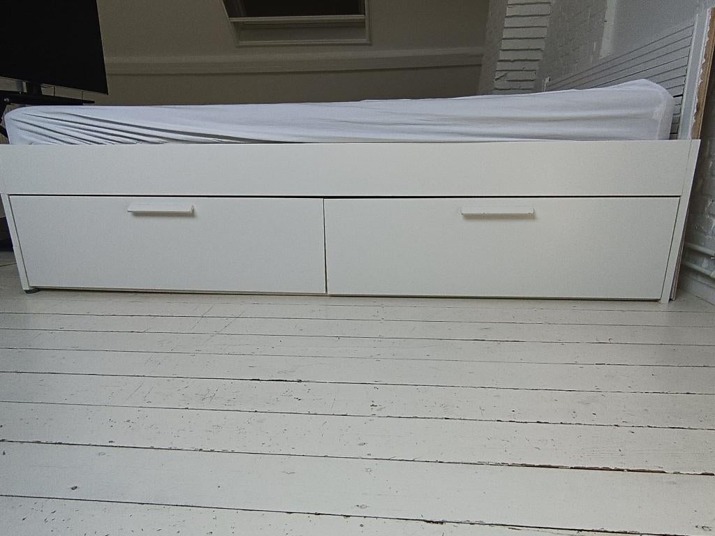 Bed frame, Maison & Meubles, Chambre à coucher | Lits, Queen size, 140 cm, Enlèvement, Utilisé