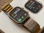 Apple Watch Ultra 2, batterij 100% als nieuw met 2 bandjes!, Ophalen of Verzenden, Zo goed als nieuw, Blauw, IOS