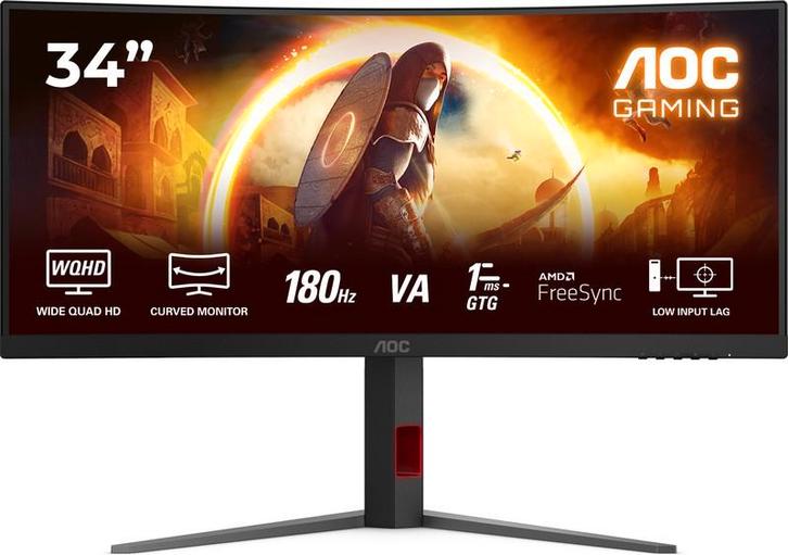Moniteur Gamer - 21:9 - AOC CU34G4 - 34" - 180Hz - NEUF, Informatique & Logiciels, Moniteurs, Neuf, 151 à 200 Hz, DisplayPort