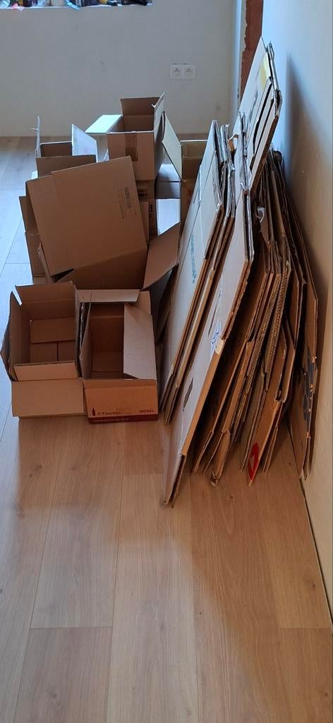 Reeks kartonnen dozen( voor te verhuizen), Bricolage & Construction, Casiers & Boîtes, Enlèvement, Utilisé, Boîte, Repliable