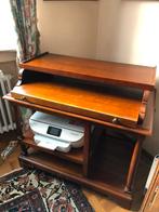Table / meuble informatique en merisier – bon état, Enlèvement, Avec roues, Utilisé, Bureau