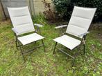 een set van twee mokka tuinstoelen nieuw nog in de doos, Ophalen, Nieuw, Aluminium, Inklapbaar