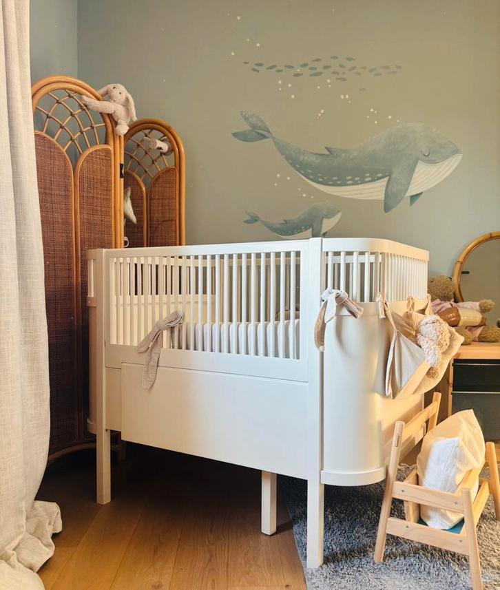 Sebra - Meegroeibed Baby & Junior - Wit - met Matras, Kinderen en Baby's, Kinderkamer | Bedden, Gebruikt, 140 tot 160 cm, 70 tot 85 cm