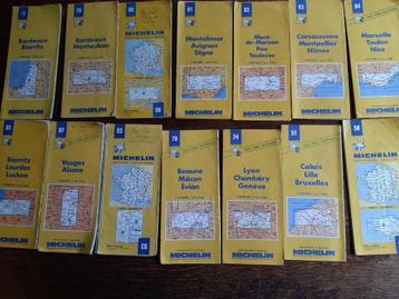 13 cartes Michelin  1/200 000 de régions françaises.  beschikbaar voor biedingen