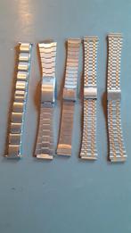 Lot de 5 bracelets montre homme métallique (2), Bijoux, Sacs & Beauté, Enlèvement ou Envoi, Neuf