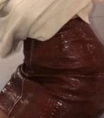 Leren bruine rok, Kleding | Dames, Rokken, Ophalen of Verzenden, Maat 36 (S)