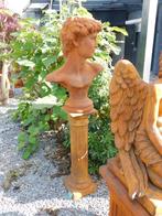 Sculptuur David op sokkel, massief steen oxide, prachtig!!, Ophalen of Verzenden, Steen, Mensenbeeld