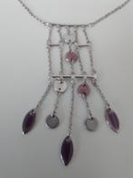 Ensemble collier et boucles d'oreille, Handtassen en Accessoires, Kettingen, Ophalen of Verzenden, Zo goed als nieuw, Roze, Verstelbaar