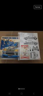 Tamiya peugeot 205 turbo 16 + decals belga maquette 1/24, Comme neuf, Tamiya, Plus grand que 1:32, Voiture
